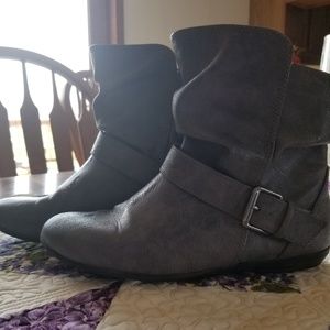 Gray Ankle Booties Size 7.5